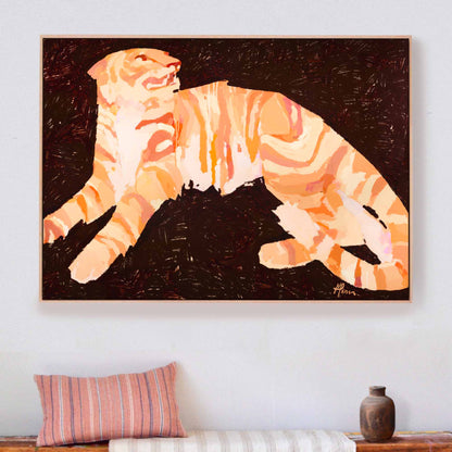 "angry beige tiger" various sizes